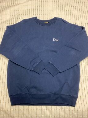 Dime Men’s Navy Crewneck Sweatshirt - Minimal Logo